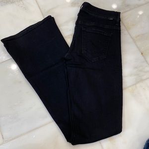 MOTHER - jet black bell bottom wide leg. Low waist. Size 25.